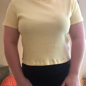 Yellow crop top